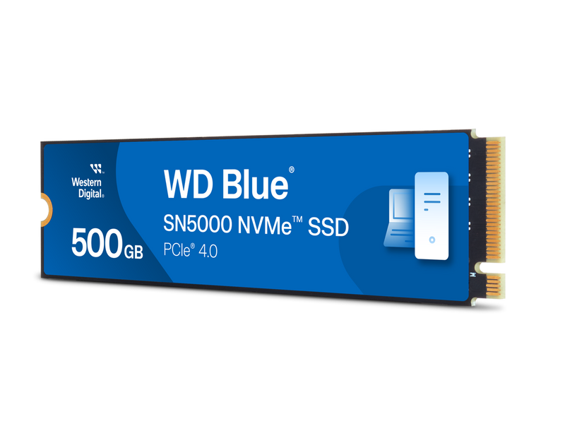 Western Digital 500GB WD Blue SN5000 NVMe SSD, PCIe Gen 4.0, up to 5,000 MB/s