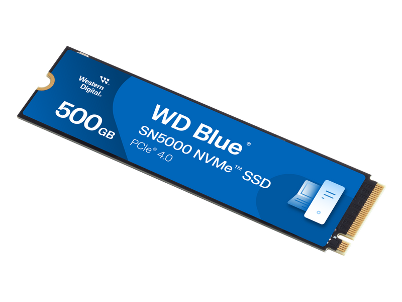 Western Digital 500GB WD Blue SN5000 NVMe SSD, PCIe Gen 4.0, up to 5,000 MB/s