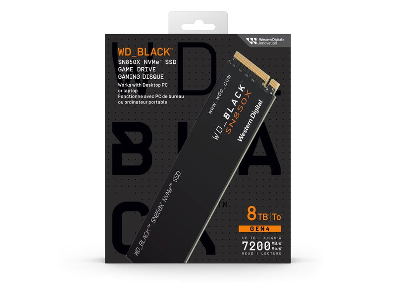 WD_BLACK 8TB SN850X NVMe Internal Gaming SSD Solid State Drive - Gen4 PCIe, M.2