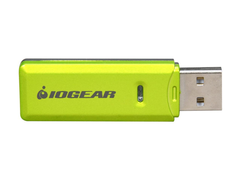 IOGEAR GFR204SD 10-in-1 USB 2.0 SD/MicroSD/MMC Card Reader/Writer (Green/Gray)