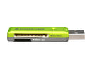 IOGEAR GFR204SD 10-in-1 USB 2.0 SD/MicroSD/MMC Card Reader/Writer (Green/Gray)