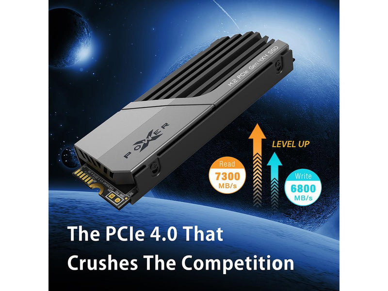Silicon Power 2TB XS70 - Works with Playstation 5, Nvme PCIe Gen4 M.2