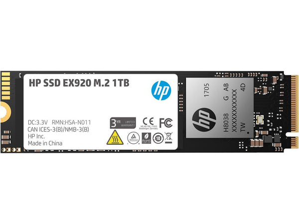 HP EX920 M.2 1TB PCIe 3.1 X4 Nvme 3D TLC NAND Internal Solid State Drive