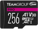 TEAMGROUP PRO A1 256GB Micro SDXC UHS-I U3 V30 A1 4K Read Speed up to