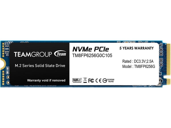 TEAMGROUP MP33 256GB SLC Cache 3D NAND TLC NVMe 1.3 PCIe Gen3x4 M.2 2280