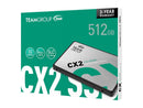 Team 512GB CX2 2.5 SATA III 3D NAND Internal Solid State Drive