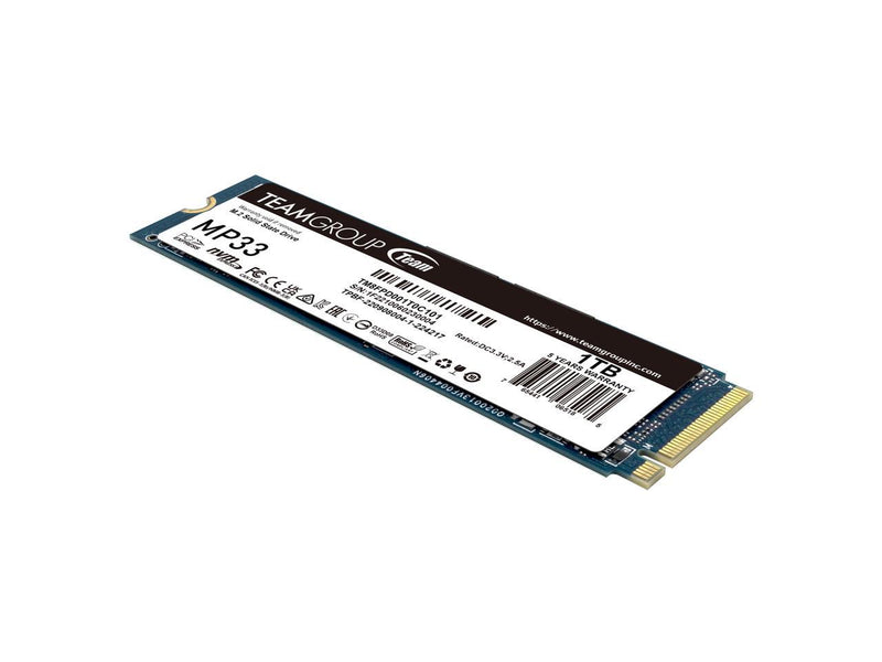 TEAMGROUP MP33 PRO 1TB SLC Cache 3D NAND TLC NVMe 1.3 PCIe Gen3x4 M.2