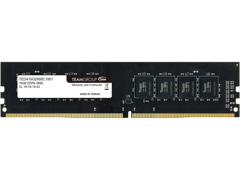 Team Elite 16GB 288-Pin PC RAM DDR4 2666 (PC4 21300) Desktop Memory Model