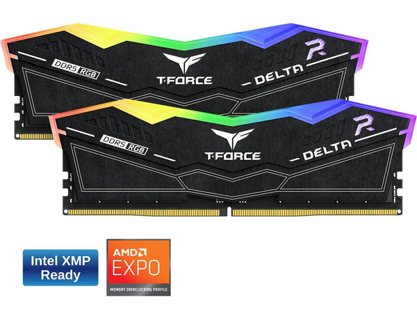 Team T-Force Delta RGB 64GB (2 x 32GB) 288-Pin PC RAM DDR5 5600 (PC5 44800)