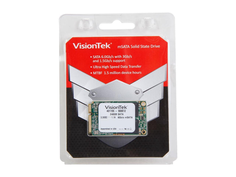 VisionTek mSATA 240GB SATA III Internal Solid State Drive (SSD) 900612