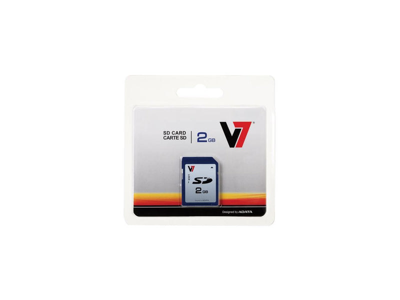 V7 VASD2GR-1N 2 GB Secure Digital (SD) Card - 1 Card - Retail