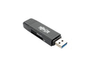 Tripp Lite USB-C Memory Card Reader, 2-in-1 USB-A/USB-C, USB 3.1 Gen 1