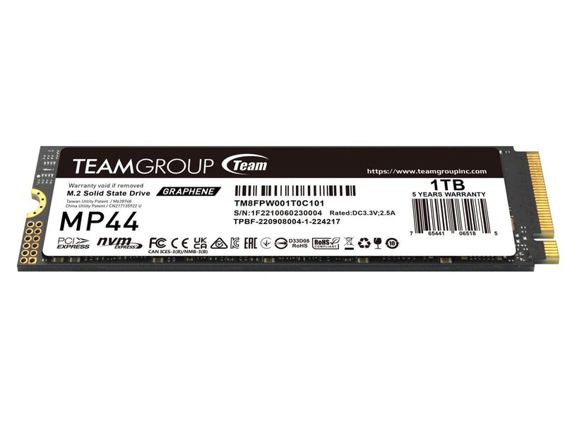 Team Group MP44 M.2 2280 1TB PCIe 4.0 x4 with NVMe Laptop & Desktop & NUC & NAS