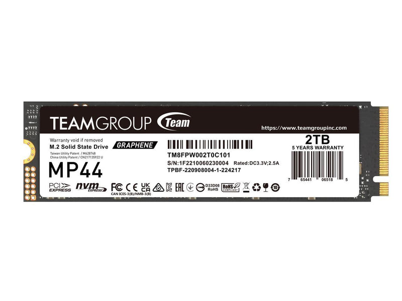 Team Group MP44 M.2 2280 2TB PCIe 4.0 x4 with NVMe Laptop & Desktop & NUC & NAS