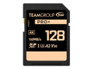 Team Group 128GB PRO+ SDXC U3 V30 A2 4K SD Card, Read/Write Speed Up to