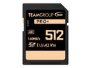 Team Group 512GB PRO+ SDXC U3 V30 A2 4K SD Card, Read/Write Speed Up to