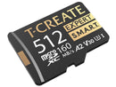 TEAMGROUP 512GB T-Create Expert S.M.A.R.T Monitored A2 microSDXC UHSI-I/U3 V30