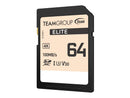 Team Group 64GB Elite 4K SD Card UHS-I U3 V30 Read/Write Speed Up to 100/50MB/s