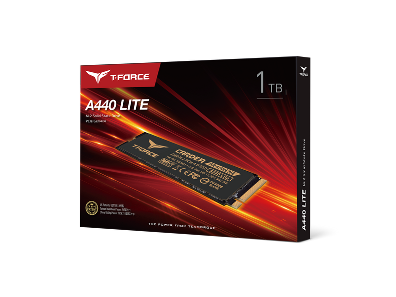 Team Group T-FORCE A440 LITE M.2 2280 1TB PCIe 4.0 x4 with NVMe 1.4 TLC Internal