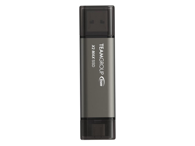 TEAM X2 MAX DRIVE 2TB Titanium USB 3.2 Gen2 External Solid State Flash Drive,