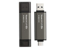 TEAM X2 MAX DRIVE 1TB Titanium USB 3.2 Gen2 External Solid State Flash Drive,
