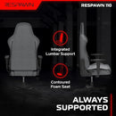 Respawn 110 Gaming Chair Ergonomic Office Chair with Headrest RSP-110V3F - Gray - Like New