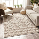 Chiara Tribal Moroccan High-Low Flat-Weave Rug Size: 5X7 Ft - Brand New