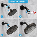 SPARKPOD Rain Shower Head, 6 Inch Round, Vintage Oil-Rubbed Bronze Finish - Brand New
