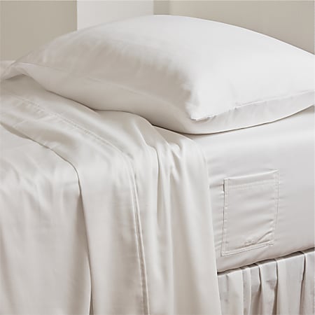 DORMIFY ROBIN CLASSIC COTTON SHEET SET, TWIN/TWIN XL - WHITE - Like New
