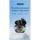 TIKVLA YW11 TRANSPARENT SHELL WIRELESS HEADPHONES STEREO IN-EAR - BLACK - Like New