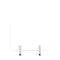 MASTERVISION PROTECTOR SERIES FRAMELESS GLASS DESKTOP DIVIDER - CLEAR/ALUMINUM - Brand New