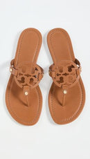 TORY BURCH WOMEN'S MILLER EMBELLISHED SANDALS VACHETTA SIZE 8 - Like New