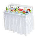 Real Relax Two-Tier Portable Cooler Table Fill and Chill Desk Beverage White - Like New