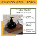 Floating Shelves 36 inches Long (Set of 2) - Walnut Shelves - Brand New