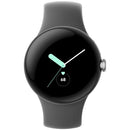 GOOGLE PIXEL WATCH PHONE AND E-MAIL ONLY GWT9R - POLISHED SILVER CASE/CHARCOAL - Like New