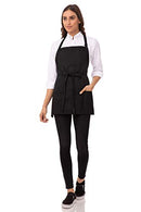 CHEF WORKS UNISEX THREE POCKET APRON, PLUS SIZE, SIZE: MEN XL WOMEN XL - BLACK - Like New