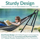 Sunnydaze Universal Double Hammock Stand Only - 550-Pound Capacity - Like New