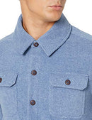 AMAZON ESSENTIALS POLAR FLEECE SHIRT JACKET WINTER MEN XS - INDIGO BLUE HEATHER - Brand New