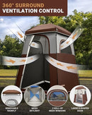 KINGCAMP CAMPING SHOWER TENT, PORTABLE OUTDOOR PRIVACY TOILET KT2002 - COFFEE - Like New