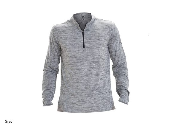 WARRIORS & SCHOLARS INTERVAL 1/4 ZIP ACTIVE PULLOVER - SIZE: MEN M - GRAY - Like New