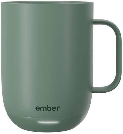 EMBER TEMPERATURE CONTROL SMART MUG 2, 14 OZ, PHONE APP, CM191415AM - SAGE GREEN - Like New