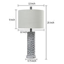 PoKat 3 Way Dimmable Touch Table Lamp Sets of 2 25'' Rustic Farmhouse - Grey - Like New