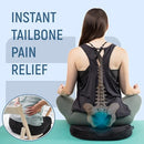 ERGONOMIC DONUT PILLOW COCCYX SEAT CUSHION FOR TAILBONE PAIN RELIEF, BLACK - Like New
