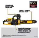 DEWALT FLEXVOLT 60V MAX 16" Brushless Cordless Battery Powered Chainsaw - YELLOW - Like New