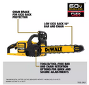 DEWALT FLEXVOLT 60V MAX 16" Brushless Cordless Battery Powered Chainsaw - YELLOW Like New