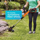 BLACK+DECKER 20V MAX STRING TRIMMER / EDGER, 12-INCH - TOOL ONLY - BLACK/ORANGE - Like New