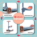 LASCOOTA 2-IN-1 KIDS KICK SCOOTER, REMOVABLE SEAT, 3 LED LIGHTED WHEELS - Like New