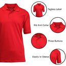 GALAXY BY HARVIC MENS POLO PIQUE SHIRT SIZE 2XL RED MPQ-54RD - Brand New