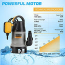 WIILDIS 750W Submersible Sump Pump with Automatic Float Switch - Green - Like New