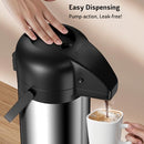 GEOUJA AIRPOT COFFEE CARAFE FOR KEEPING HOT 85 OZ 2.5L LARGE COFFEE DISPENSER - Like New
